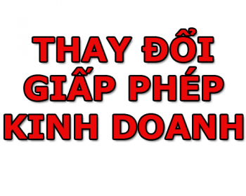 Thay đổi giấy phép kinh doanh