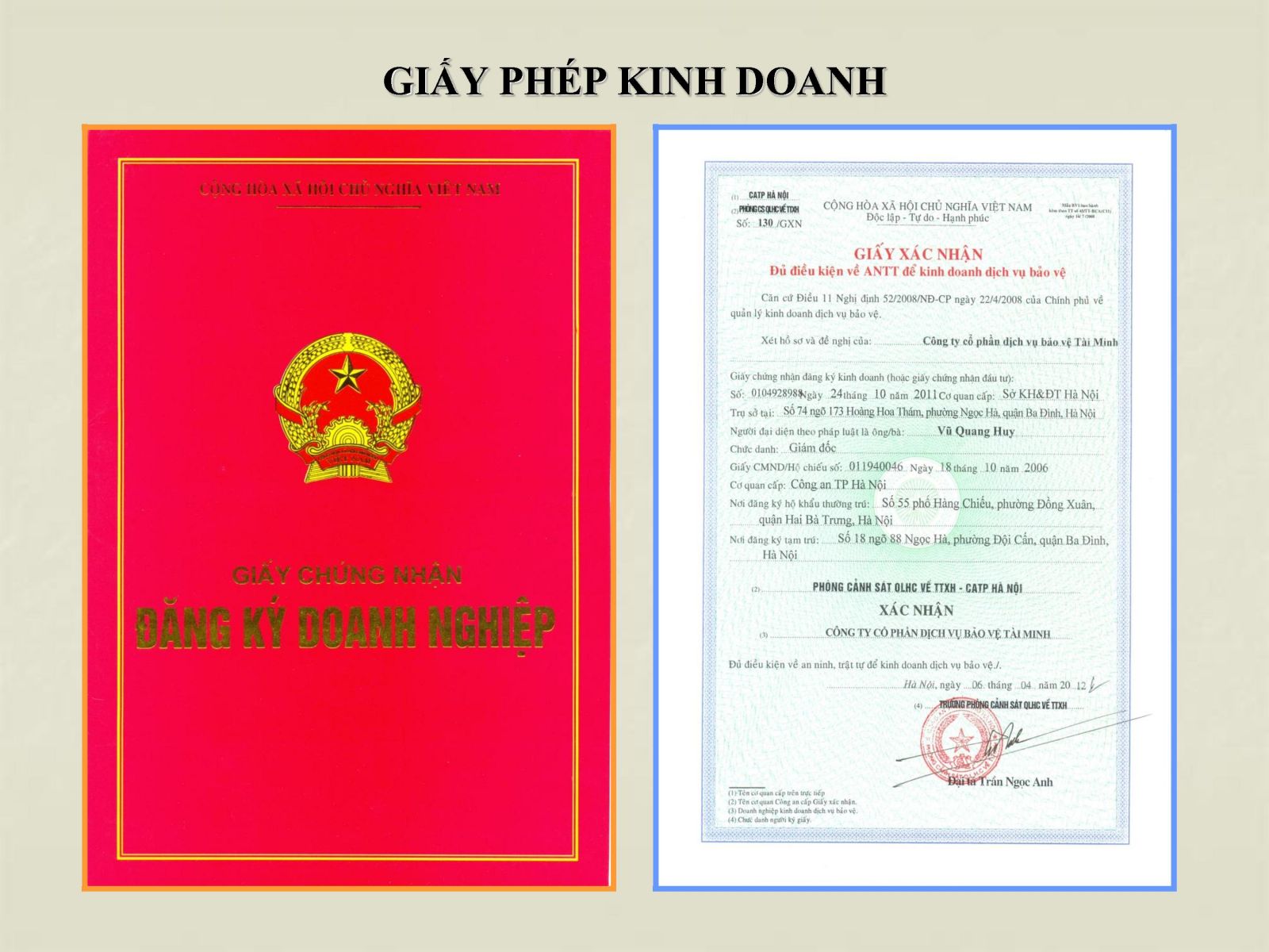 Điều kiện cấp giấy phép đăng ký kinh doanh